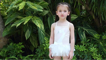 

Girls Diamond Swan Lake Ballet One-Piece Swimsuit Child Lace Pink Skirt Swimwear Baby 2pcs Girls Explosion Beach Skirt Swimsuit