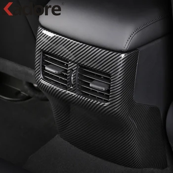 

For Mazda 3 M3 Axela 2019 2020 Carbon Fiber Interior Accessories Armrest Rear Air Conditonnal Vent Cover Trim AC Outlet Panel