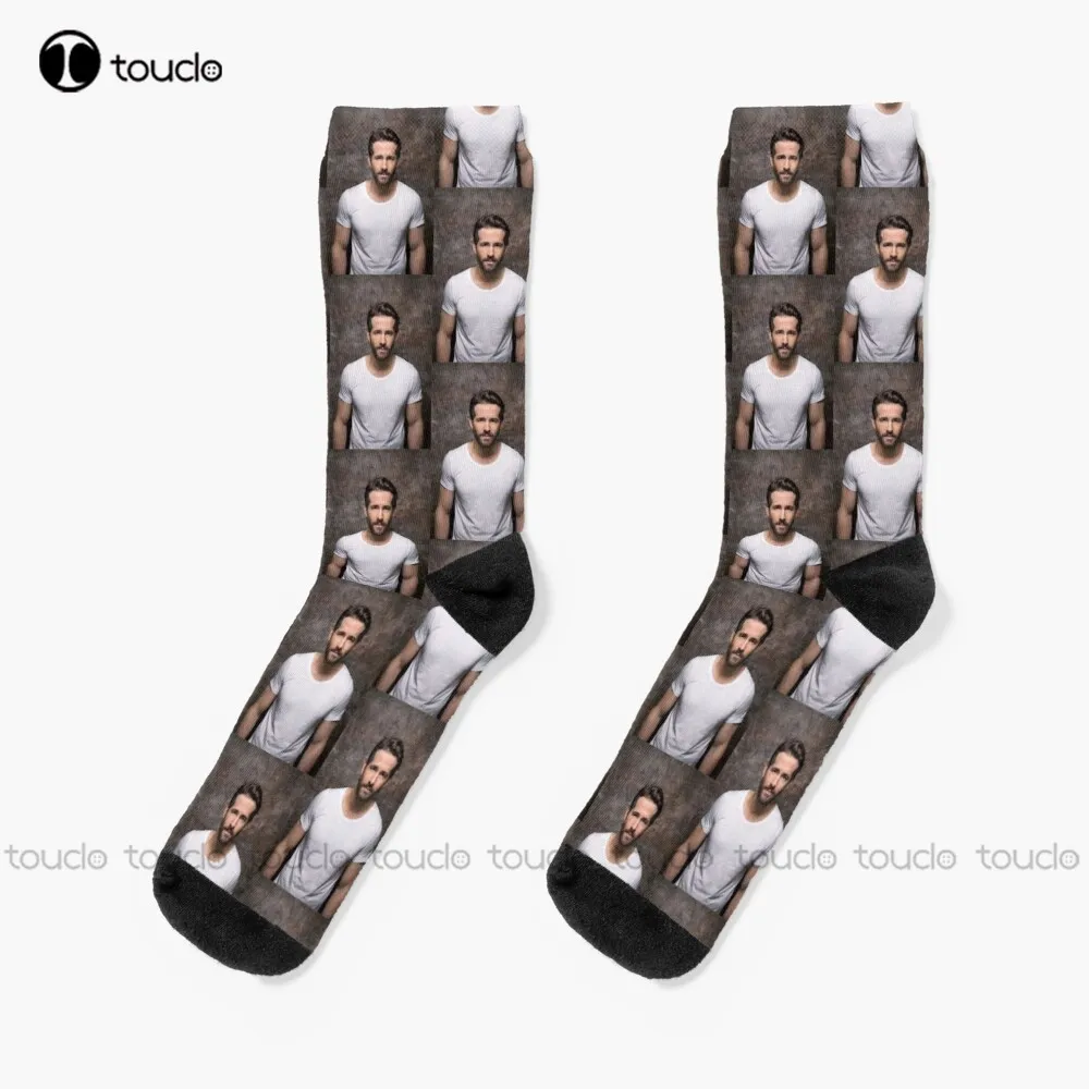 

Ryan Reynold Socks Volleyball Socks Christmas Gift Custom Unisex Adult Teen Youth Socks Women Men 360° Digital Print Funny Sock