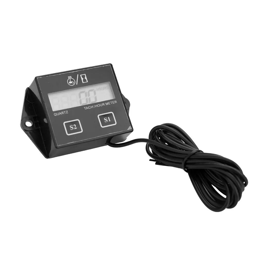 LCD Digital Display Engine Tach Hour Meter Motor Sroke Engine Car Motorcycle Boat Speedometer Car Styling