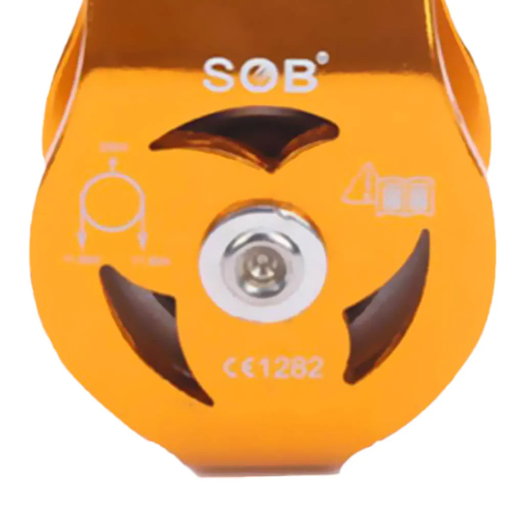Lightweight 23KN Fixed Single Pulley Fits 8-13mm Rope for Mountaineering Arborist Climbing Outdoor Rappelling Rescue Accessories