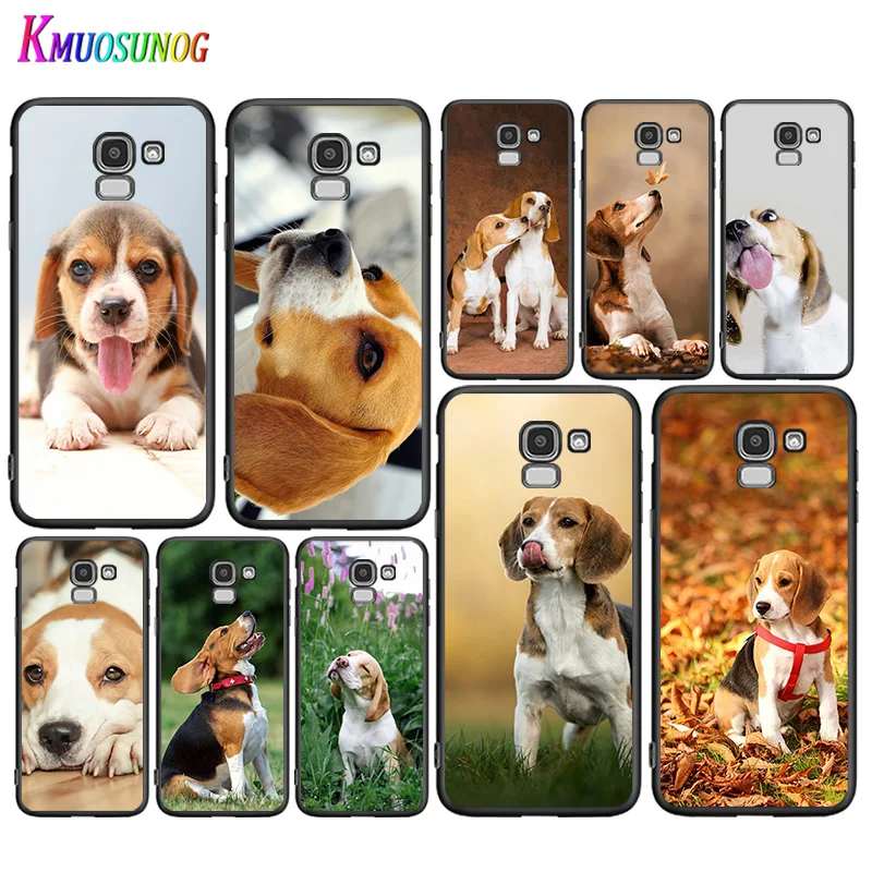 Cute Beagle dog For Samsung Galaxy J2 J3 J4 Core J5 J6 J7 J8 Prime Duo Plus 2018 2017 2016 Black Phone Case | Мобильные телефоны и