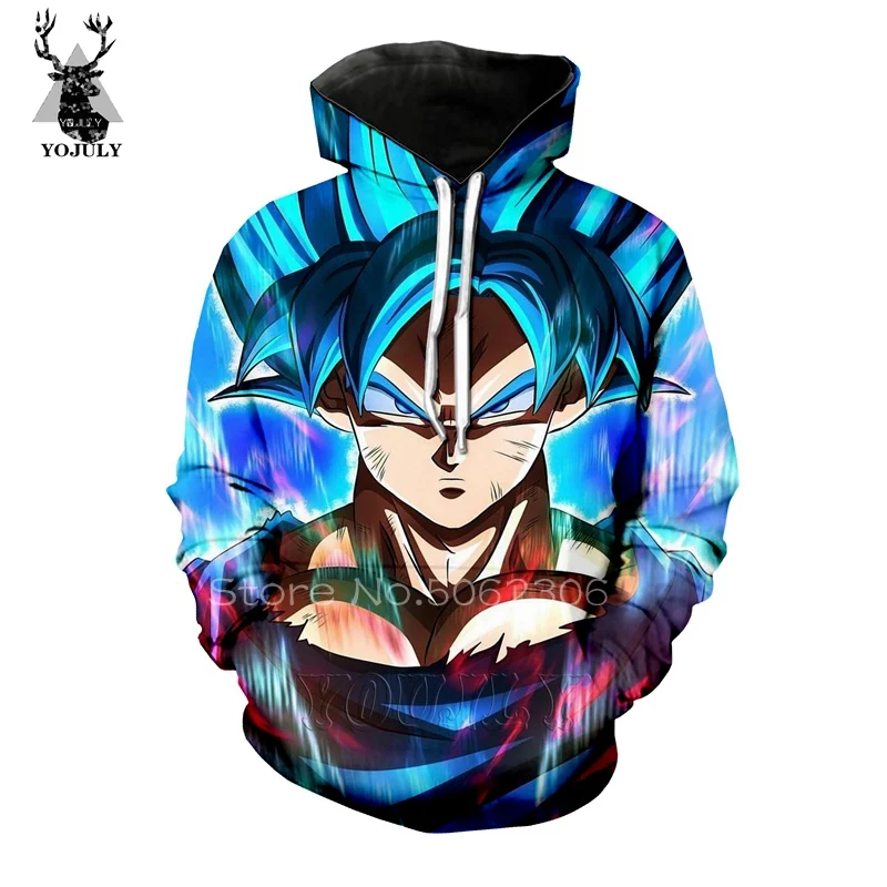 Худи Dragon Ball off white Super Saiyan Мужская толстовка 3D из аниме Goku Harajuku Lil peep Tops хип хоп Уличная пуловер A64 - Цвет: 9