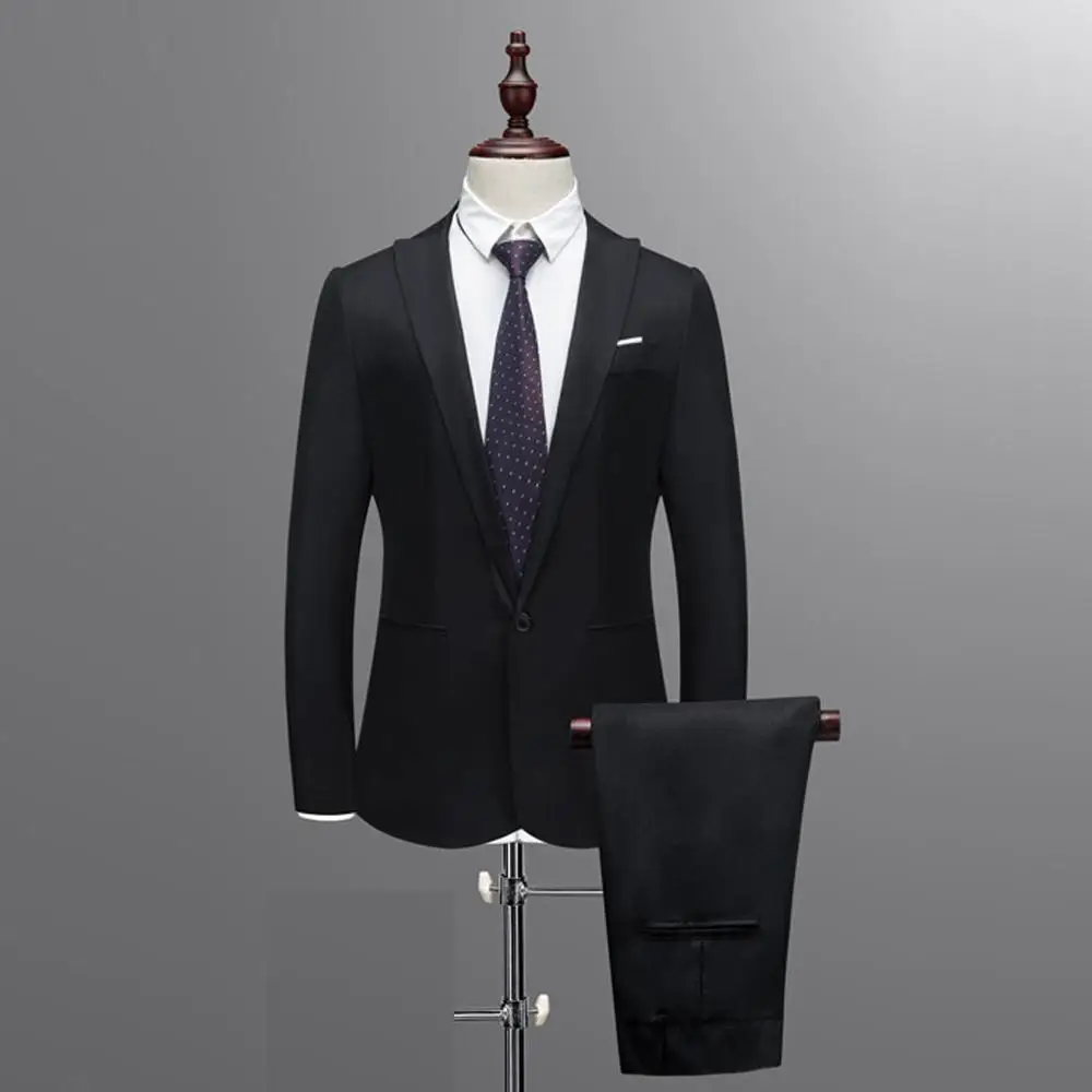 

spring and autumn Suit male high-end custom business blazers Two-piece / Slim large size multi-color boutique suit for Men