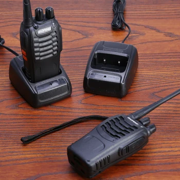 

2pcs/set Baofeng Walkie Talkie Long Range Two-Way Radio US Plug UHF 400-470MHZ 16 Channels for Supermarket Security Guard