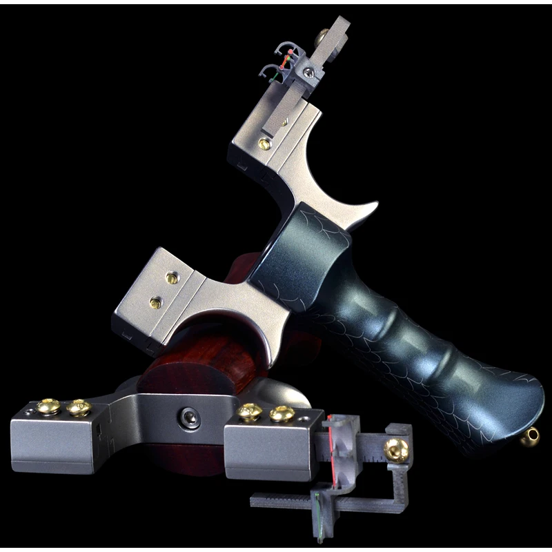 

Stainless Steel Catapult Bow Door Adjustable Hunting Slingshot Outdoor Competition Use Rubber Band Shooting