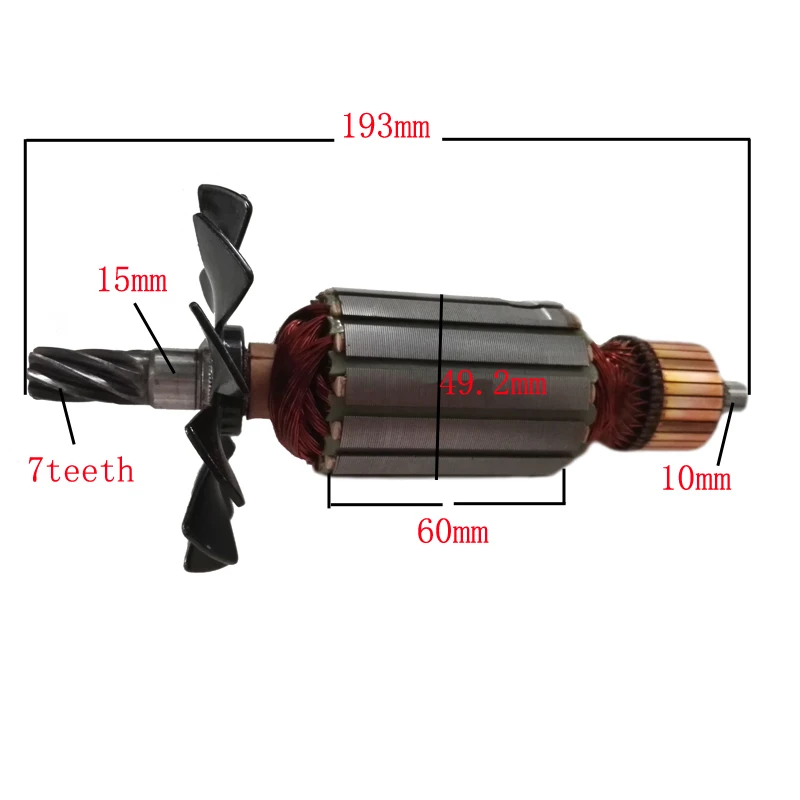 AC220-230V якорь деталь для замены Makita HM1301 отбойный молоток с 7 зубцами запчасти