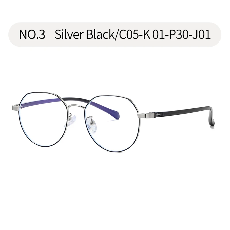 Очки-светильник синего цвета W2123 - Цвет оправы: Silver Black