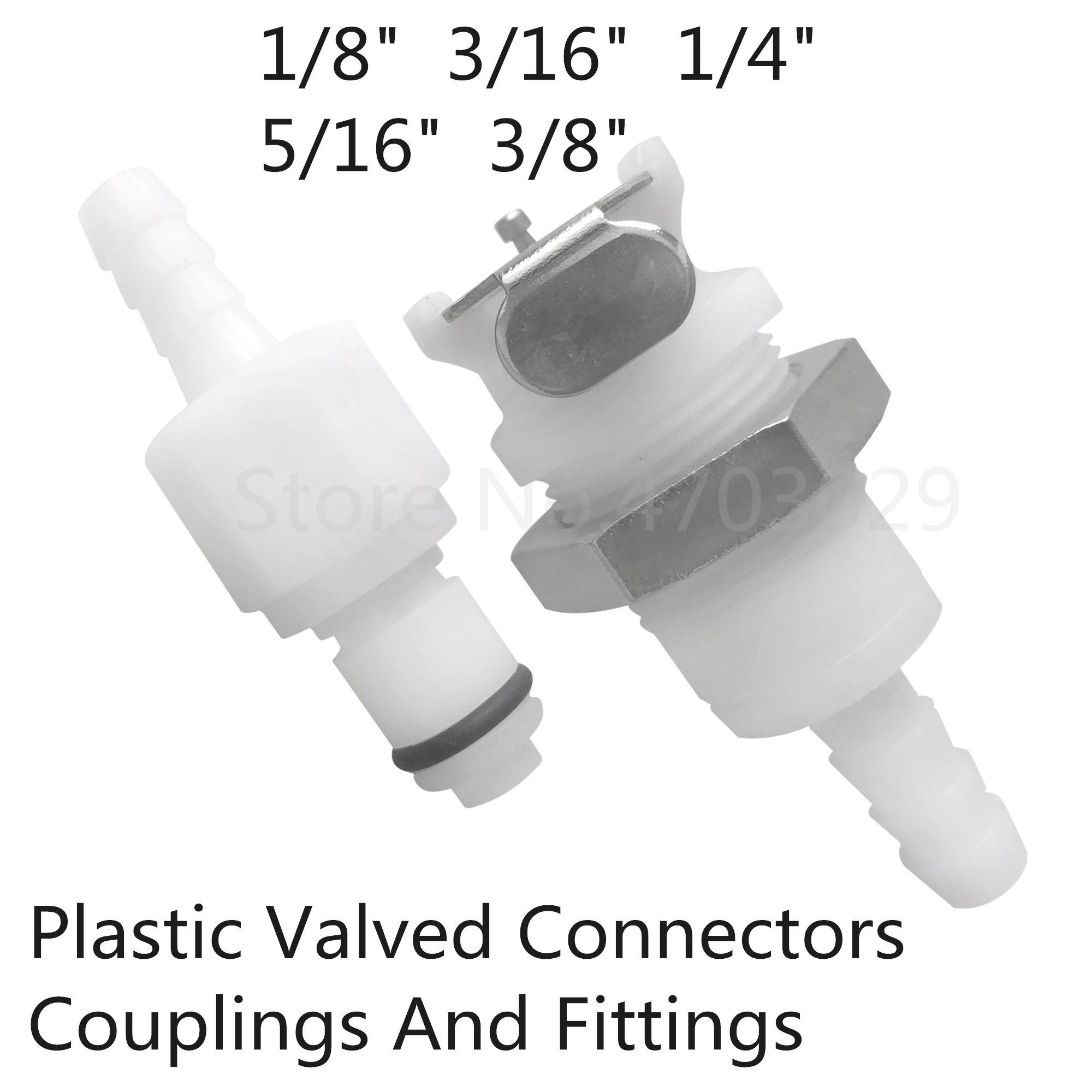 

Quick Connector Valved Connectors Hose Barb Unidirectional Check valve assembly