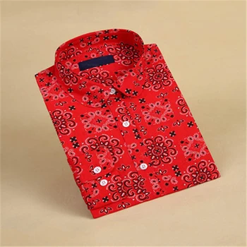 

Dioufond Red Casual Floral Print Long Sleeve Blouse Autumn Turn Down Collar Shirt Female Vacation Holiday Women Tops And Blouses