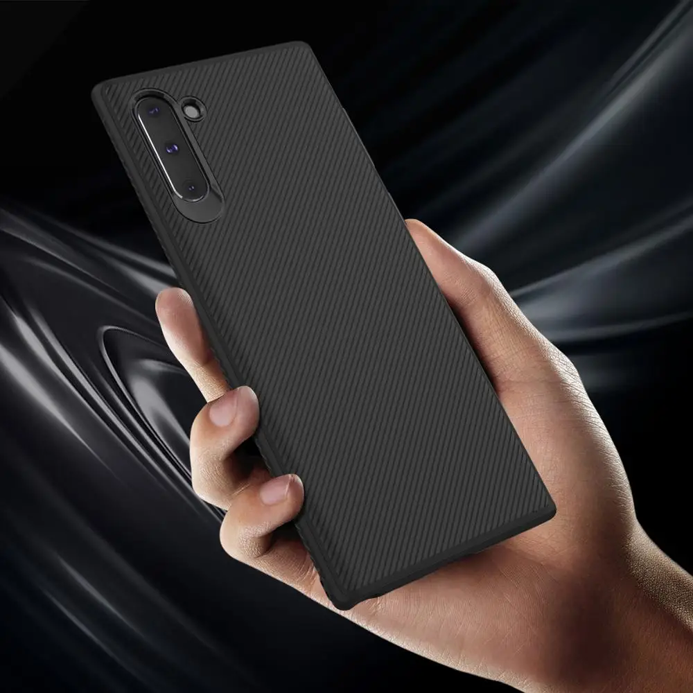 Чехол для samsung Galaxy Note + Lenuo противоударный мягкий чехол из углеродного волокна Note10