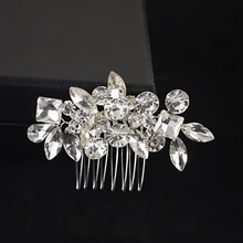 BUFEI HP88 серебряные свадебные украшения для волос Стразы Свадебный головной убор Свадебные аксессуары гребни для волос заколки для волос ручной работы