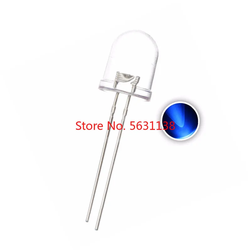 50x Ultra Bright 3V 5mm Round Water Clear LEDs Light Emitting Diode Yellow
