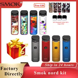 Новые цвета Smok Nord комплект Vape pod 1100 мАч встроенный аккумулятор 3 мл Pod картридж Vape ручка комплект электронная сигарета для Vape Smok