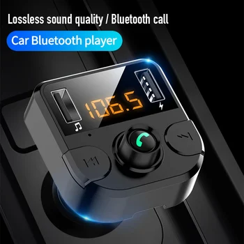 

KISSCASE Bluetooth 5.0 MP3 Player Dual USB Car Charger support TF Card U disk Fast Charging Charger LED Display Power Adapter