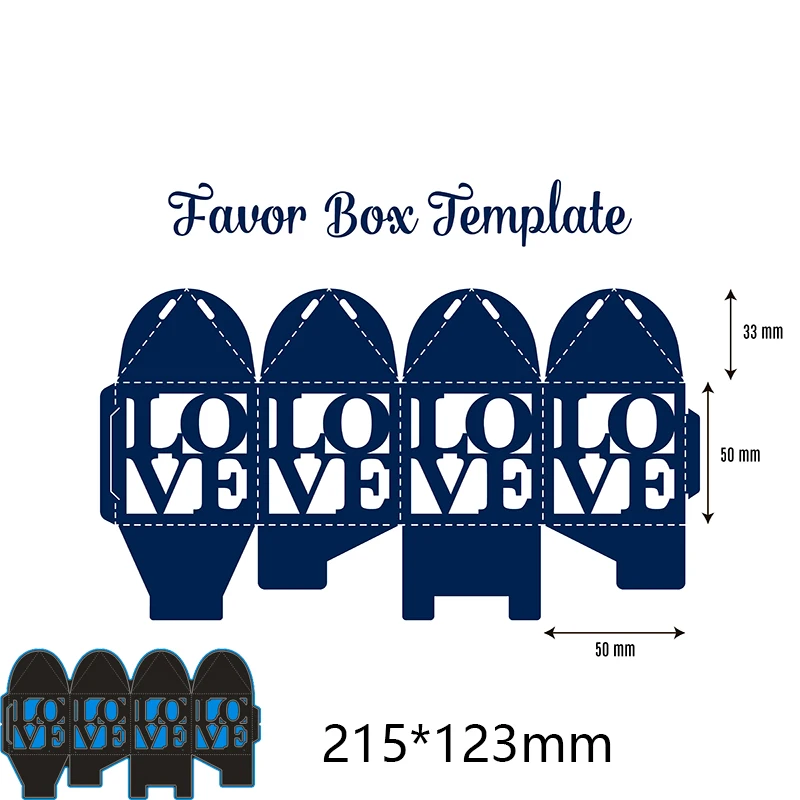 

Metal steel Cutting Dies LOVE box DIY Scrapbooking Photo Album Embossing paper Cards 215*123mm