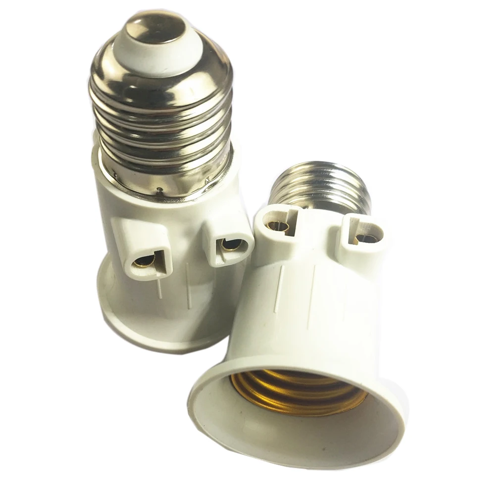 Lamp holder lamp bulb holder socket converter lamp base lamp socket adapter E27 bulb adapter fire lamp base socket conversion EU plug AC100-240V household room lighting