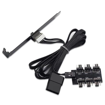 

Computer Chassis Fan Temperature Control Governor PCI Bit 6-Way 3-Speed Computer Fan Controller Fan Hub