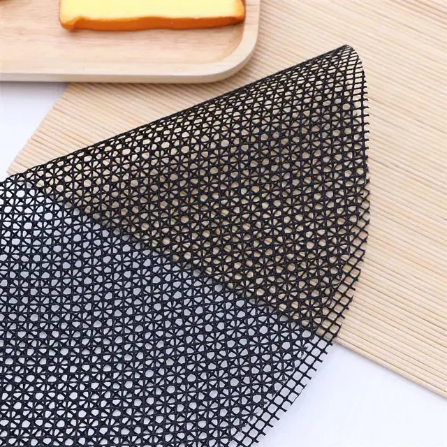 Grill Hálószőnyeg Nonstick Bbq Szőnyeg Nettó Cook Rács Borító 40 Cm Kerek Barbecue Főzők (Véletlen Szín) - Image 4