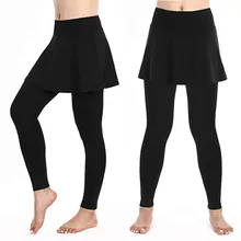 yoga pants with skirt
