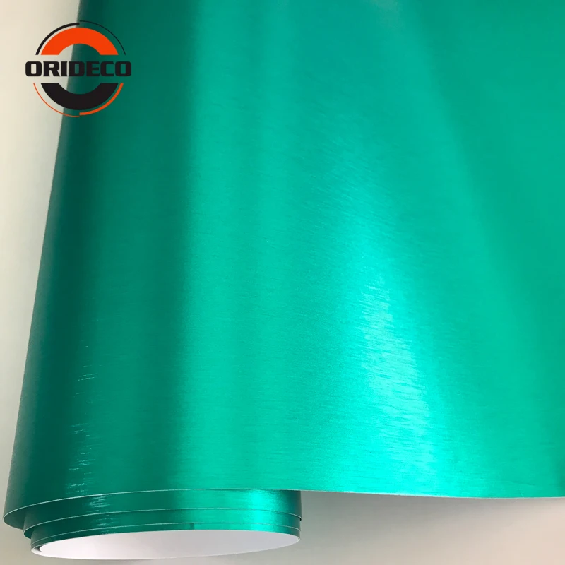 teal blue brushed metallic vinyl car sticker 2