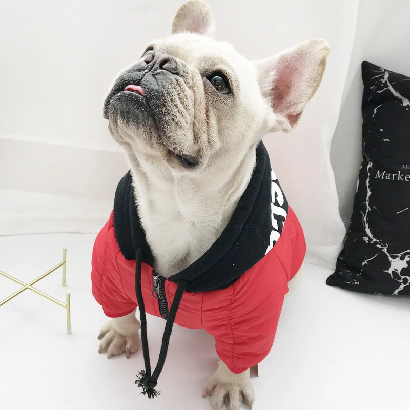 Kopen Suprepet Hond Jas Winter Hond Kleding Voor Franse Bulldog Warm Katoen Hond Winterjas Hoodie Voor Chihuahua Ropa Para perro
