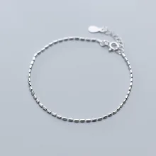 Натуральная Серебро 925 пробы ювелирный браслет из цепочек