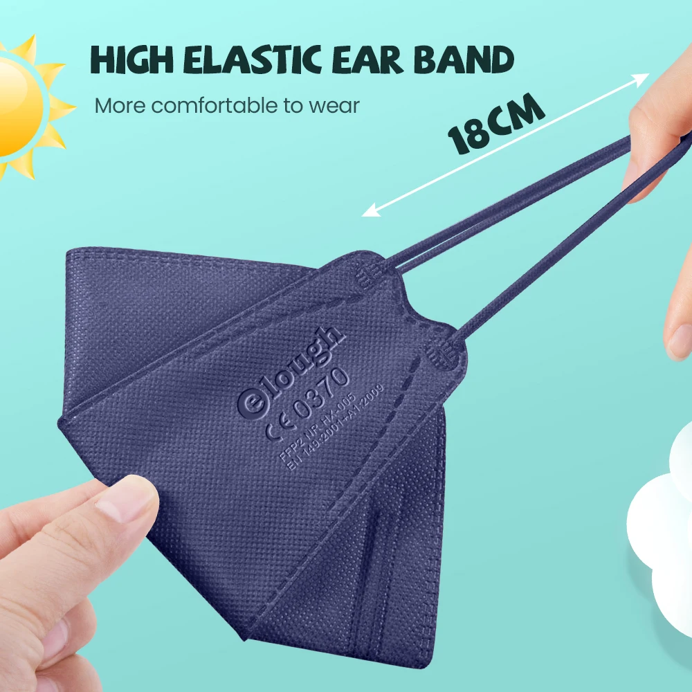CE 0370 mask ffp2 children Mascarillas Kids KN95 Face Mask Protective Breathable Reusable Boys Girls 4 ply Mask fp2 niños 6