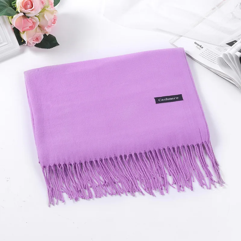 Light purple Girita, осенне-зимний мужской женский шарф, кашемировые шарфы, Женская шаль, Пашмина, унисекс, Женский хиджаб, повязка на голову, новинка - Цвет: Light purple
