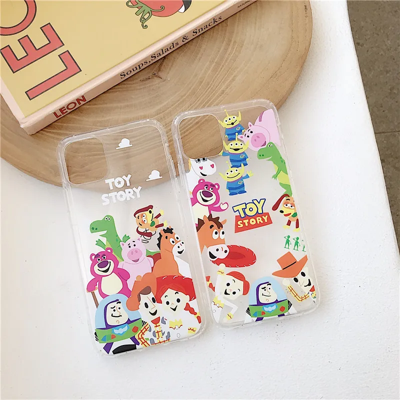 Милый мультяшный чехол для телефона Buzz Lightyear woody для iphone 11 Pro Max Xs MAX XR X 6 6s 7 8 plus, Прозрачная мягкая задняя крышка из ТПУ