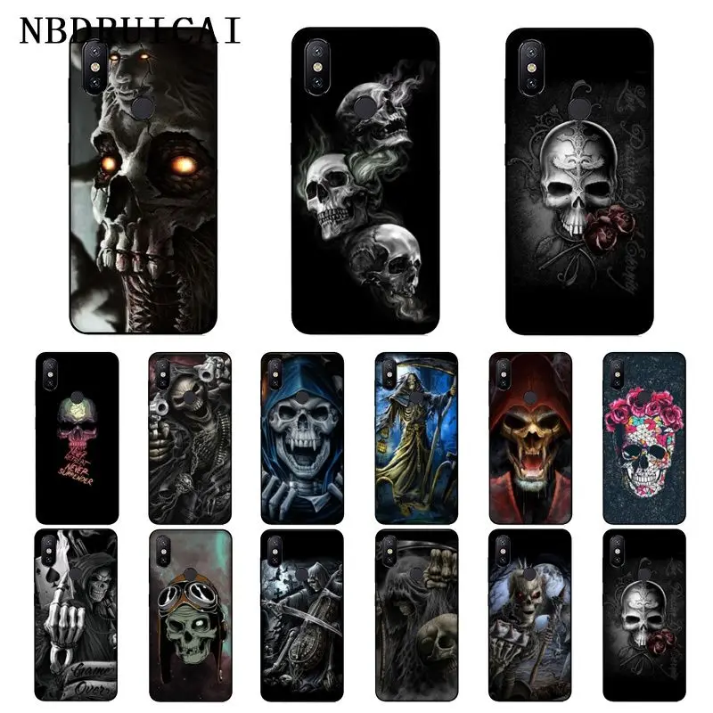NBDRUICAI Grim Reaper Череп Скелет Роскошный Гибридный чехол для телефона Xiaomi 8 9 se 5X Redmi 6pro 6A