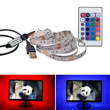 

SMD 3528 USB LED Strip Light DC 5V 60LEDs/m Epistar LED Strip Light Decoration Living Room No Waterproof TV Background Lighting
