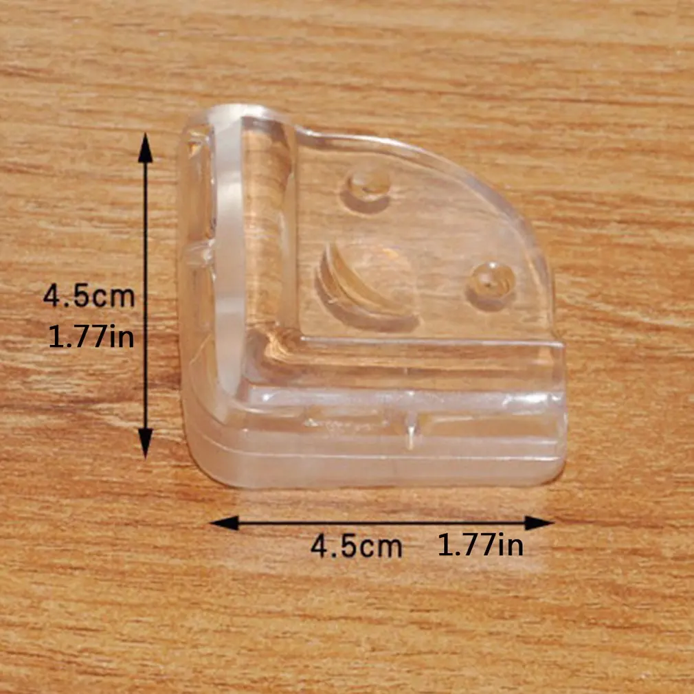 10 pcs Transparent Collision Protect Corners L-shaped Edge Print Smiling face For Baby's Care Easy Install Clean