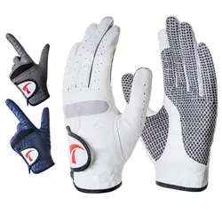 1 шт., мужские кожаные мягкие перчатки для гольфа, спортивные перчатки, прочные перчатки, противоскользящие дышащие спортивные варежки