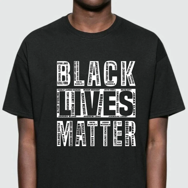 sunfiz Black Lives Matter Summer Women T-shirt Promote Equality Letter Print Plus Size Tees Casual Short Sleeve Harajuku Tshirt | Женская