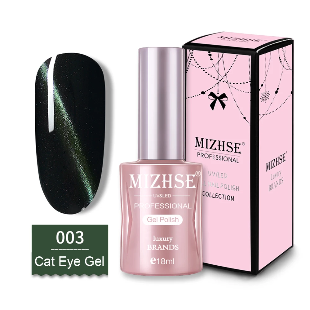 MIZHSE 3D лак для ногтей с эффектом «кошачий глаз» УФ магнитная палочка для украшения ногтей кошачий глаз гель эффект лак Магнит лак для ногтей черная основа - Цвет: 3