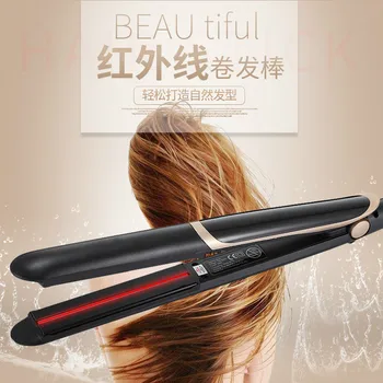 

Hot sale Black Straight Hair Splint Hair Infrared Straightener Ceramic Thermostatic Coating Styling Tool