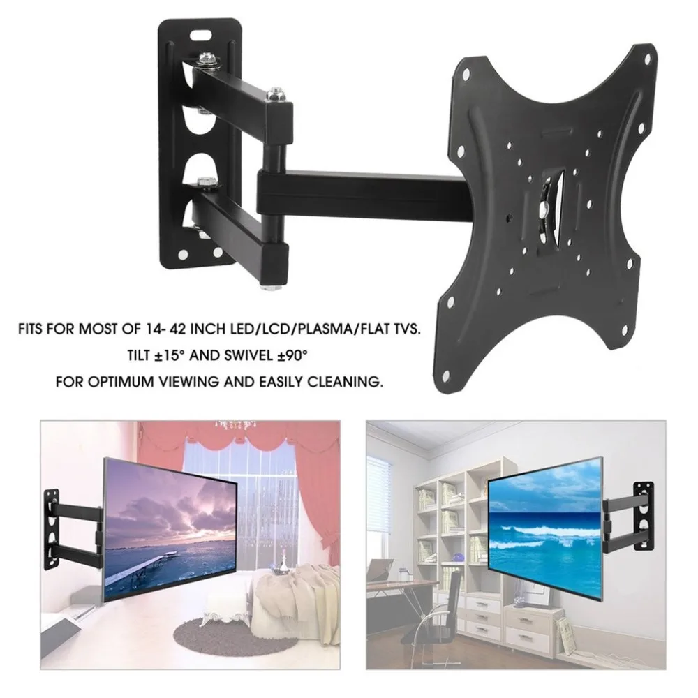 10/'/'-32/'/' LCD TV Stand Swivel Bracket Rack Frame Flat Retractable Wall Mount