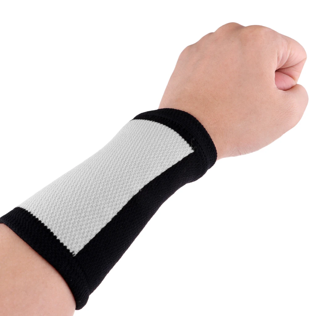 2pcs Wristband Support Brace Compression Sleeve  for Sprains Strain Gym Strap Protector with High Elasticity for sprains Strain