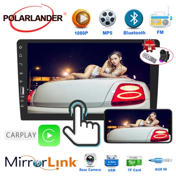 

Touch Screen Bluetooth Rear View Camera Input Clock And Date TF Card FM Car Play MP5 9 Inch