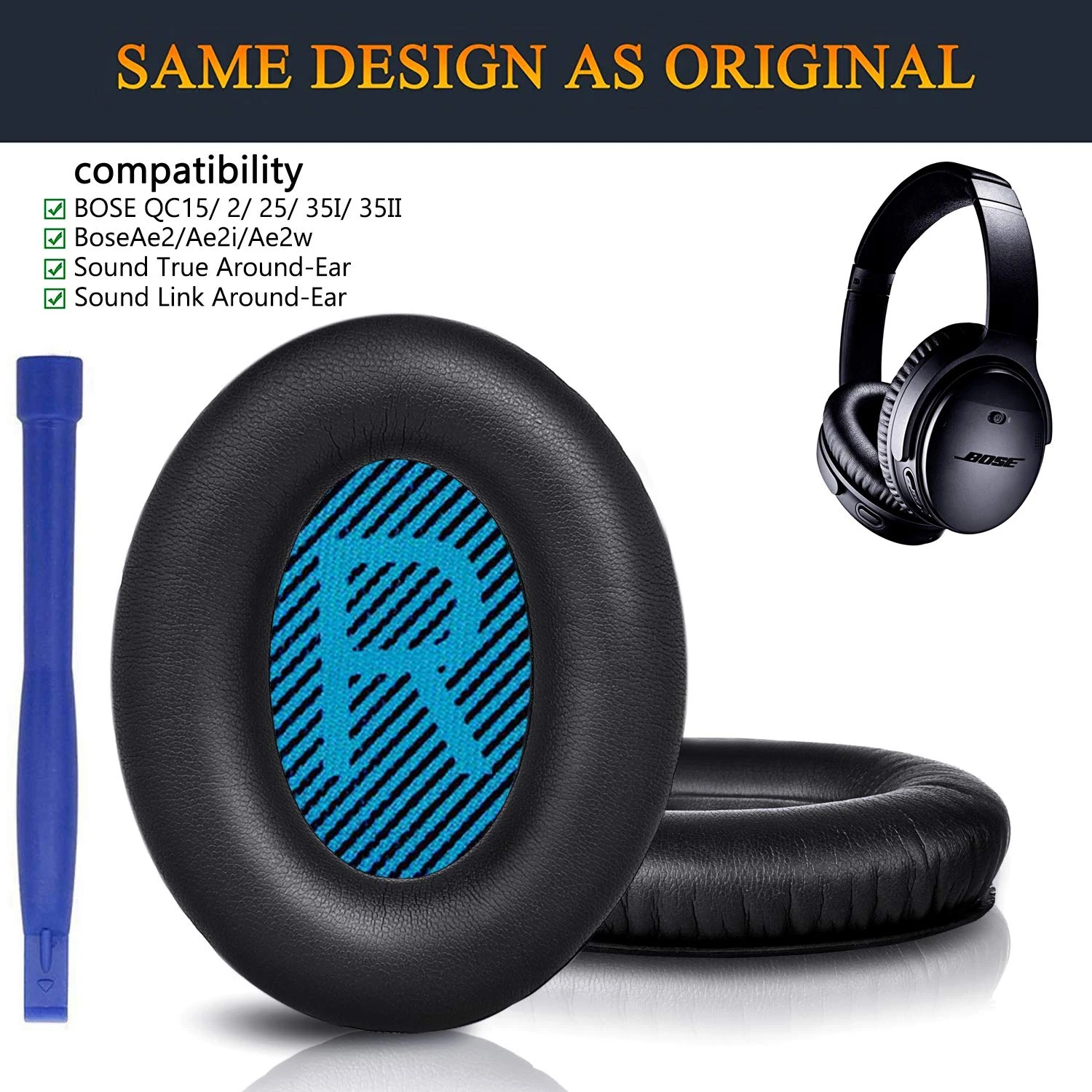 Сменные амбушюры для Bose QuietComfort QC 2 15 25 35 QC2 QC15 QC25 QC35 SoundLink SoundTrue AE II AE2|Аксессуары
