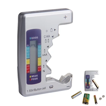 

Universal Battery Tester AA/AAA 9V 1.5V Button Cell Battery Volt Tester Measuring Instruments Battery Diagnostic-tool Instrument