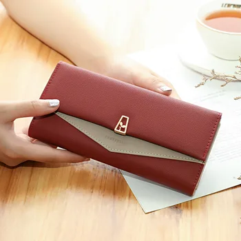 

Brand Envelope Wallet Fashion Women Soft PU Leather Female Purse Card Holders Phone Pocket Ladies Long Clutch Wallets Carteira