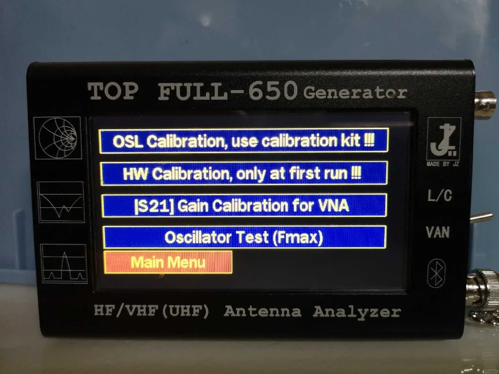 HF/VHF/UHF 4," сенсорный ЖК-дисплей 0,1-1300 МГц 1,3 ГГц ANT SWR Векторный анализатор антенны метр+ 3000 мАч аккумуляторная батарея