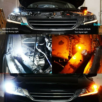 

Amber/White LED Bulbs 100W 3157 4157NA 3155 4057 Lamp Car Auto Replacement