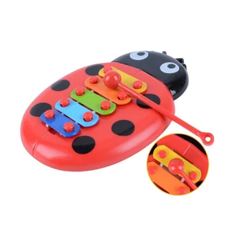 

5 Key Ladybirds Model Xylophone Development Instrument Kids Baby Educational Musical Toys 1pc