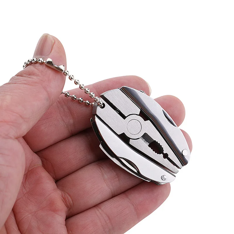 Portable Multifunction Folding Plier Stainless Steel Foldaway Knife Keychain Screwdriver Camping Survival Outdoor Tools | Спорт и