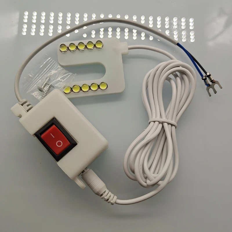 220V 6 LED Tipo U Lamp Sewing Machine Light With Magnetic Mounting Base Switch 5