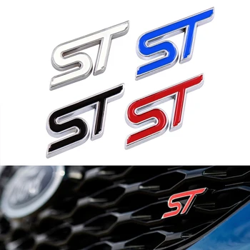 

New Metal 3D ST Logo Chrome Refitting Styling Car Emblem Badge Auto Exterior Decal 3D Sticker Emblem for Ford Focus ST Mondeo