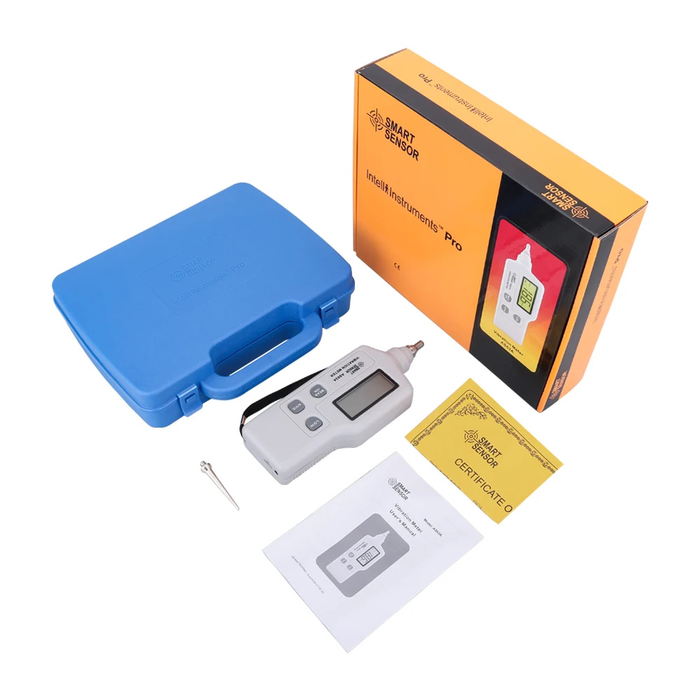 portable vibration meter Smart Sensor AS63A acceleration / displacement / velocity Vibration measurer analyzer vibrometer
